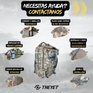 Mochila Táctica 25l MOLLE X-PACK Camo Gris - Imagen 5