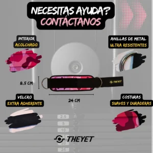 Correas Tobilleras para Enganches de Poleas Camo Rosa (Par) - Imagen 2