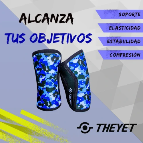 Rodilleras Camo Azul THEYET par