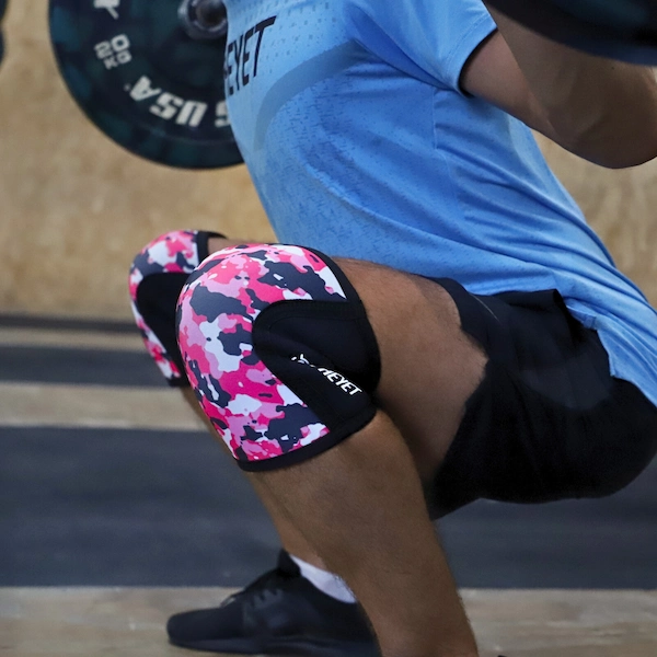 Rodilleras soporte crossfit halterofilia cross training powerlifting camuflaje neopreno 7mm