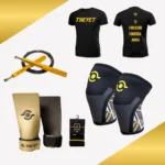 Pack completo de CrossFit: rodilleras de 7 mm, comba de velocidad,, muñequeras de algodon, calleras de carbono, camiseta