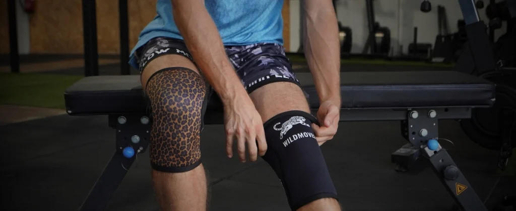 Rodilleras para crossfit de neopreno de 7mm de compresion fitness y halterofilia theyet animal print