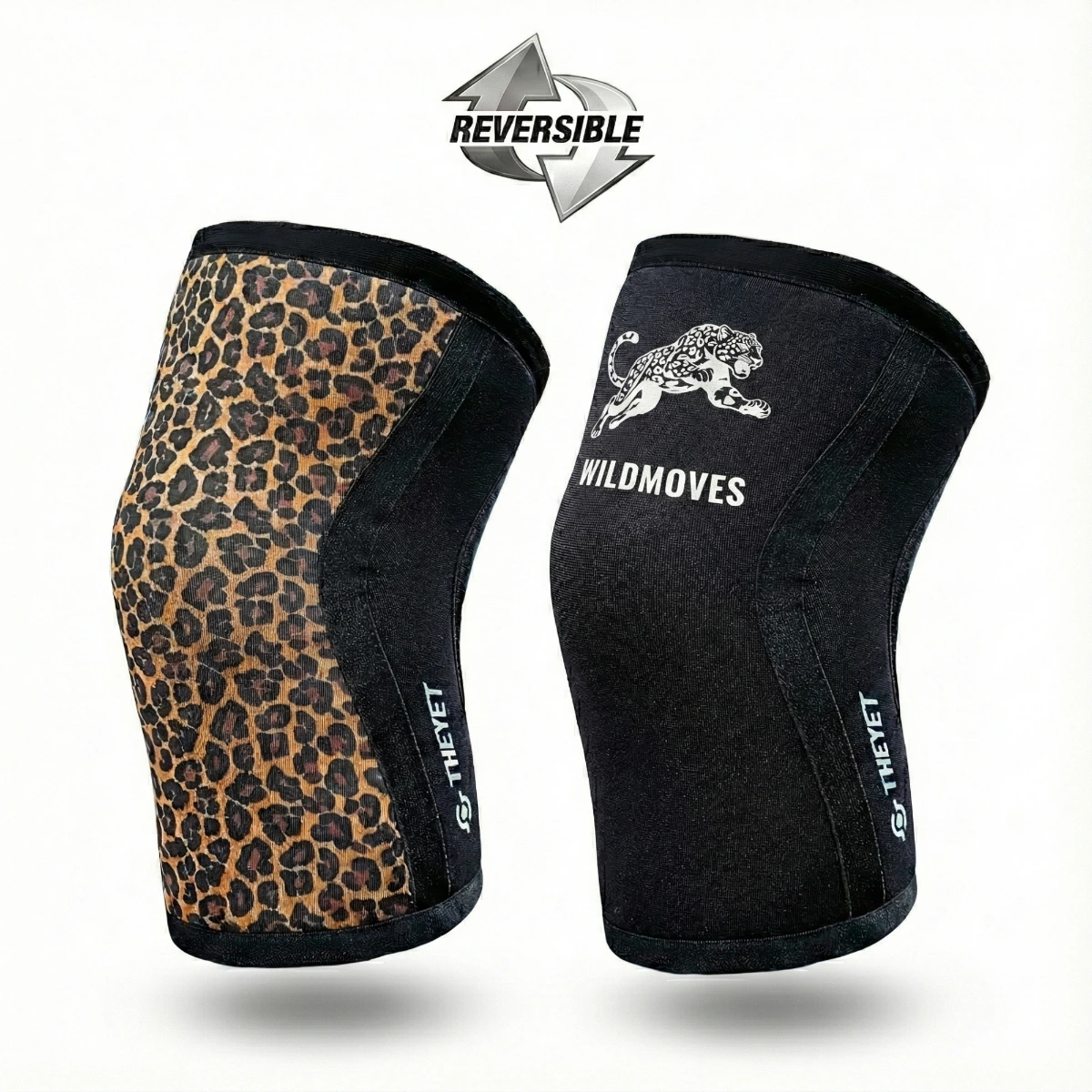 Rodilleras para crossfit de neopreno de 7mm de compresion fitness y halterofilia theyet animal print