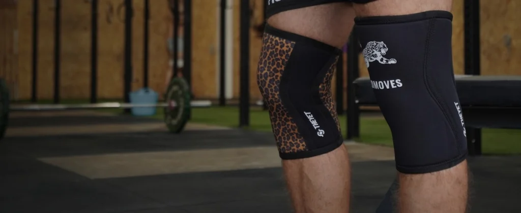 Rodilleras para crossfit de neopreno de 7mm de compresion fitness y halterofilia theyet animal print