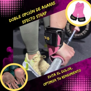 Calleras de cuero de alta resistencia para crossfit rosa mujer. Fitness, gimnasio, gym, entrenamiento, deporte rosas calleras rosa