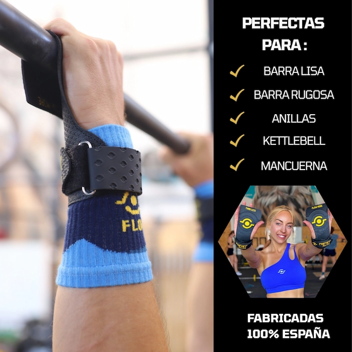 Calleras Neo Grip para crossfit cross training gimnasticos muscle up barra dominadas mano sin magnesio sin agujeros
