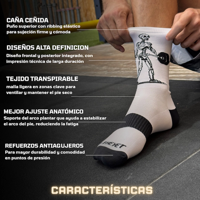 Calcetines crossfit elasticos transpirables para cross training hyrox fitness