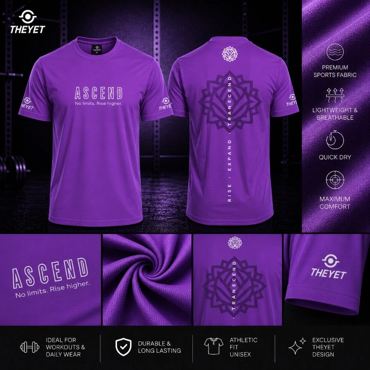 camisetas inner virtues theyet chakras morado
